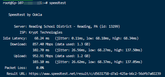 Linux Speedtest CLI 